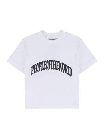 Cropped Arch Logo T Shirt WH - PEOPLE OF THE WORLD - BALAAN 1