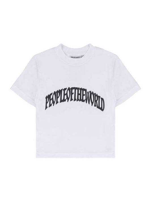 Cropped Arch Logo T Shirt WH - PEOPLE OF THE WORLD - BALAAN 1