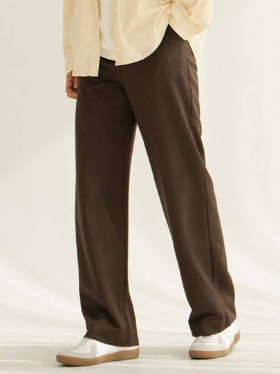 Wide Banding Slacks Dark Brown - UNLIKELOOK - BALAAN 2