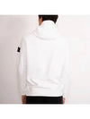 Wappen Patch Brushed Cotton Fleece Hoodie White - STONE ISLAND - BALAAN 7