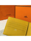 Half wallet, card wallet, silk lining, yellow - HERMES - BALAAN 4