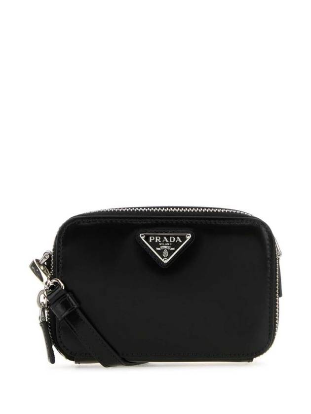 Brushed Leather Mini Pouch Black - PRADA - BALAAN 1