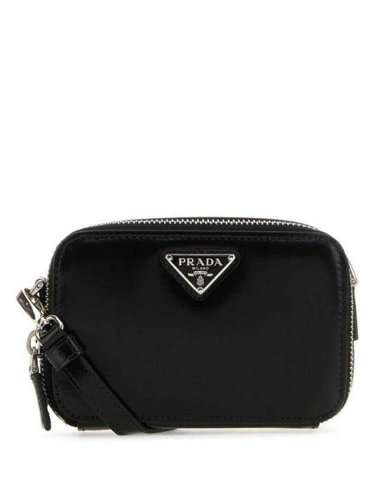 Brushed Leather Mini Pouch Black - PRADA - BALAAN 1