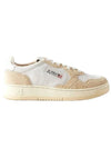 Medalist Suede Low Top Sneakers White Beige - AUTRY - BALAAN 1