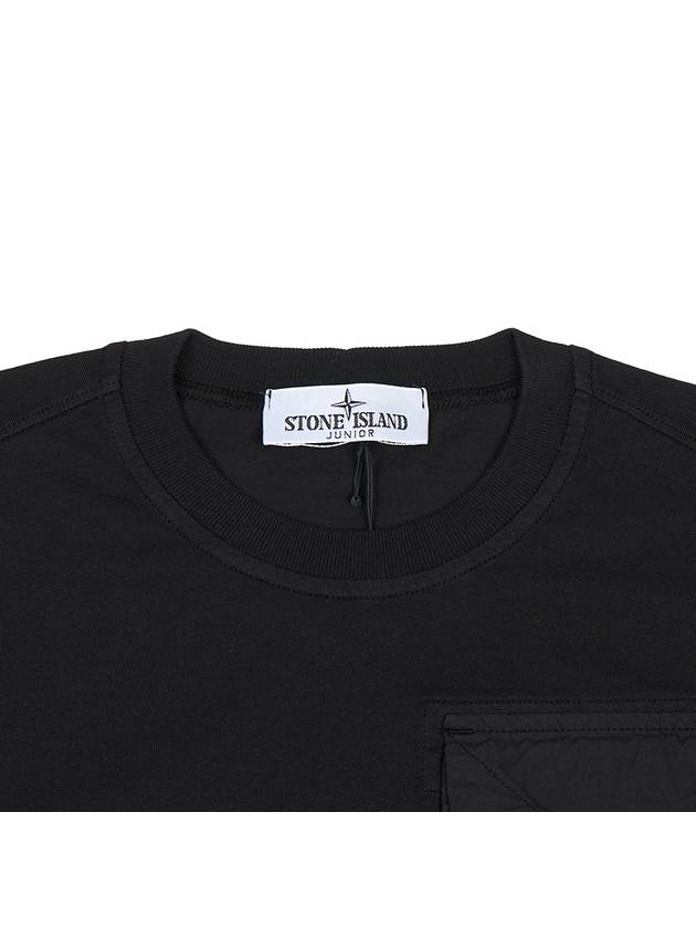 Logo Short Sleeve T-Shirt Black - STONE ISLAND - BALAAN 4