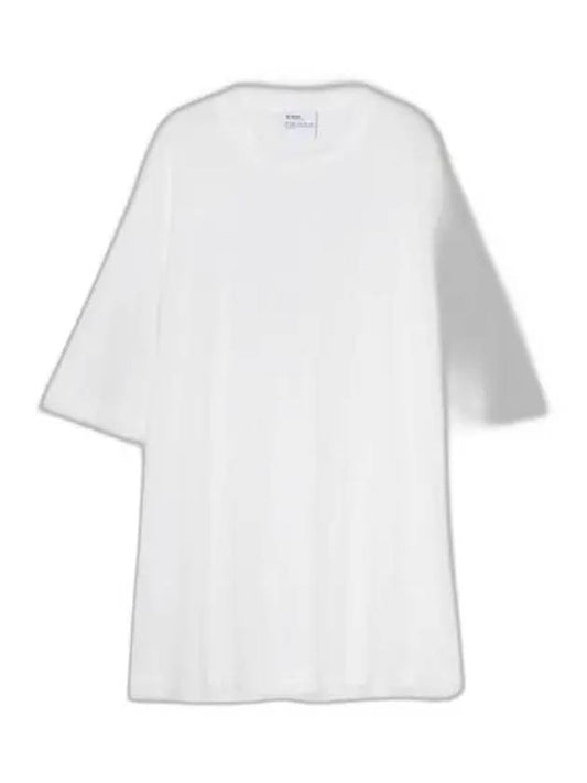 S22T60WHTJRY 001 White Oversized Cotton TShirt - HED MAYNER - BALAAN 1