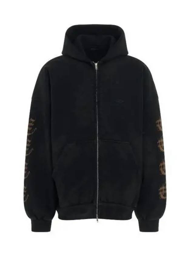 Heavy Metal Oversized Zip-Up Hoodie Black - BALENCIAGA - BALAAN 2