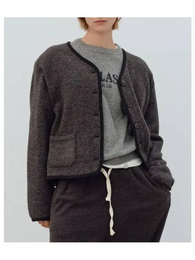 CLASSIC KNIT JACKET CHARCOAL - BENSIMON - BALAAN 1