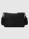 Triangle Logo Re-Nylon Saffiano Leather Shoulder Bag Black - PRADA - BALAAN 3