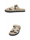 Chypre Calfskin Sandals Beige Mastic - HERMES - BALAAN 5