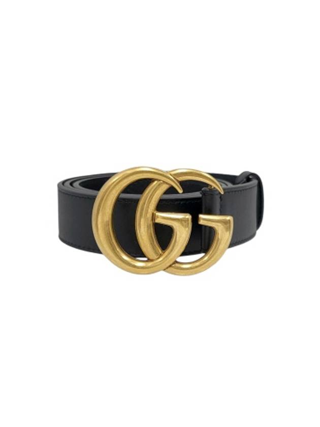 414516 GG Marmont black leather belt 85size - GUCCI - BALAAN 1