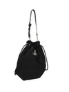 Logo Plaque Drawstring Bucket Bag Black - VIVIENNE WESTWOOD - BALAAN 3