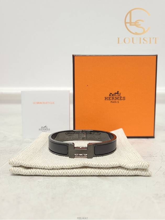 Used luxury goods Louis It So Black Noir Matte T4 Click Ache Bracelet - HERMES - BALAAN 5