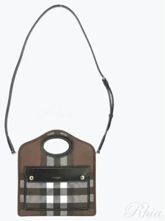 Mini Pocket Tote Bag Brown - BURBERRY - BALAAN 2