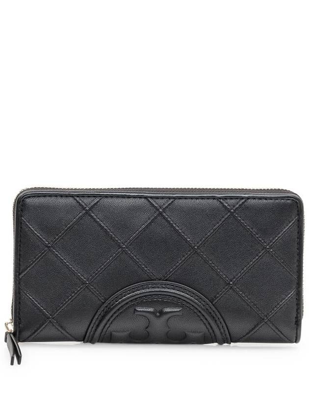 Debossed Logo Leather Long Wallet Black - TORY BURCH - BALAAN 2