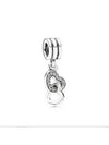 Interlock Heart Pendant Dangle Charm Silver - PANDORA - BALAAN 4