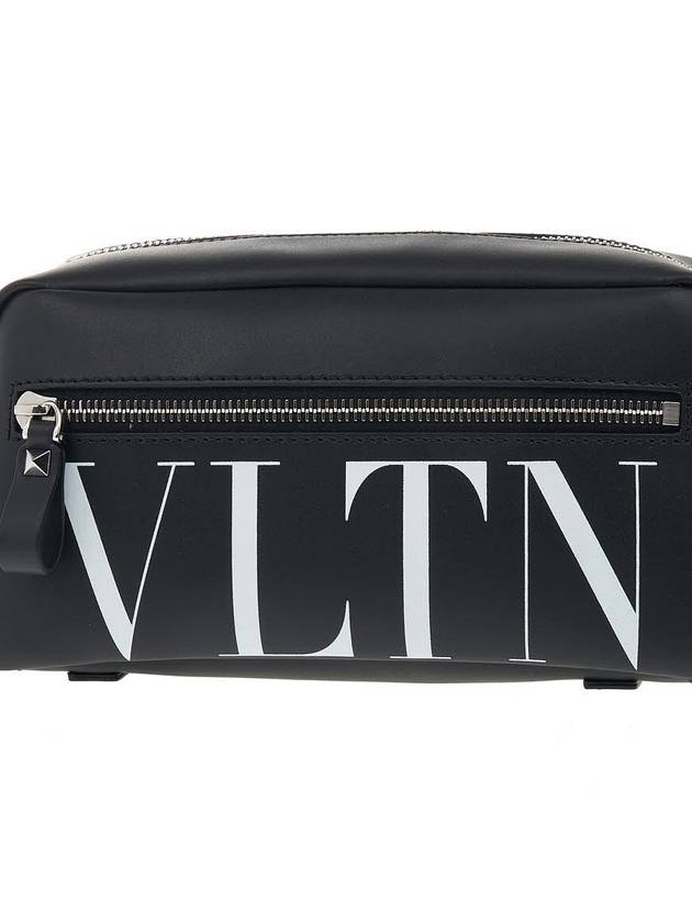 VLTN Logo Print Pouch Bag Black - VALENTINO - BALAAN 8