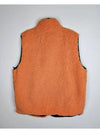 Reversible Stock Sherpa Vest Orange - STUSSY - BALAAN 7