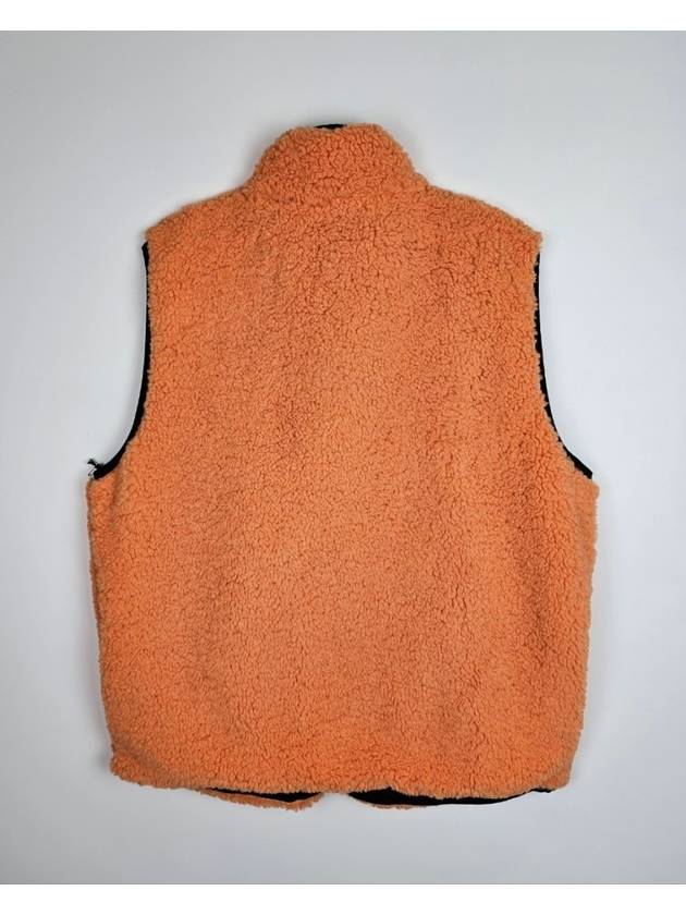 Reversible Stock Sherpa Vest Orange - STUSSY - BALAAN 7