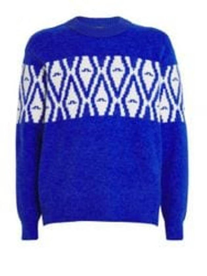 Men's Jalen Jacquard Knit Sweater Blue - J.LINDEBERG - BALAAN 2