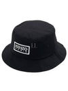 Embroidered Logo Cotton Bucket Hat Black - KENZO - BALAAN 2