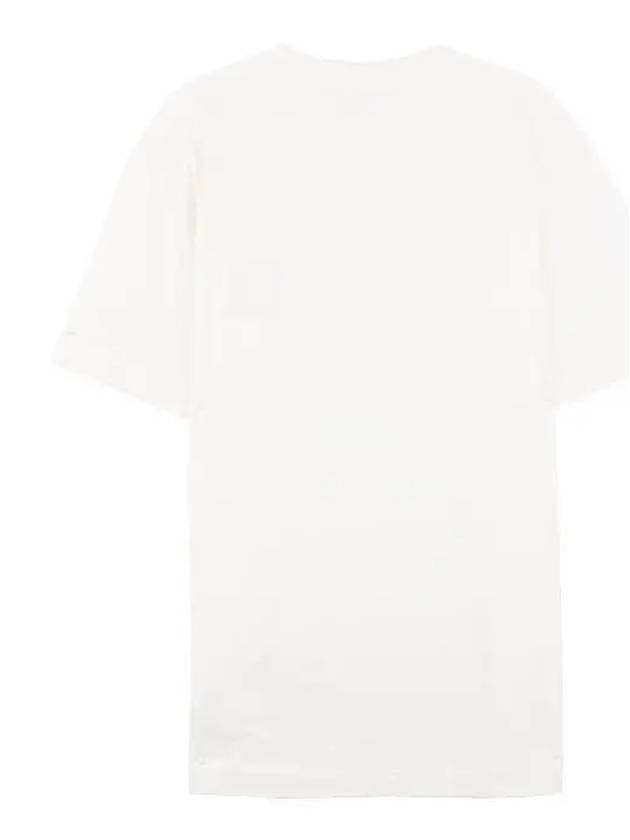 Logo Patch Short Sleeves T-Shirt White - STONE ISLAND - BALAAN 3