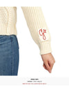 Crew Neck Golden Wool Cable Knit Top Ivory - GOLDEN GOOSE - BALAAN 9