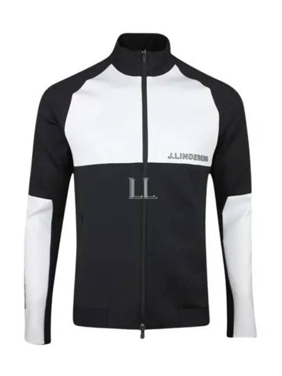 Logo Print Mid Layer Zip-Up Jacket Black - J.LINDEBERG - BALAAN 2