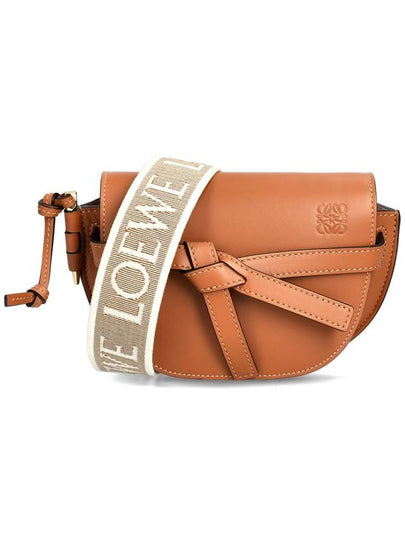 Mini Gate Dual Soft Calfskin Cross Bag Tan - LOEWE - BALAAN 2