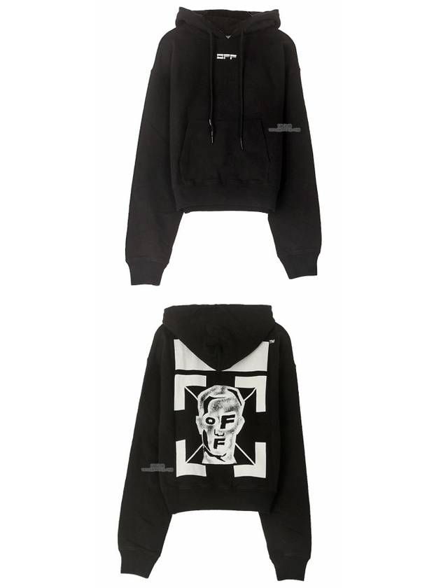 mask face overfit logo hoodie black - OFF WHITE - BALAAN 5