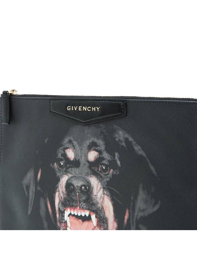 Rottweiler black medium clutch zipper pouch - GIVENCHY - BALAAN 9