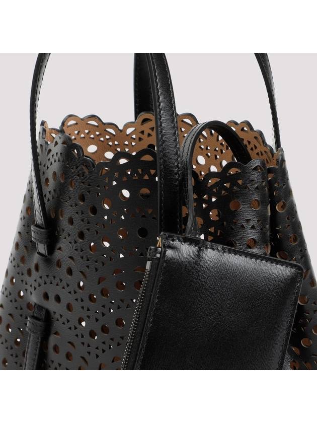 Mina 20 Vienne Wave Lux Calfskin Tote Bag Black - ALAIA - BALAAN 5