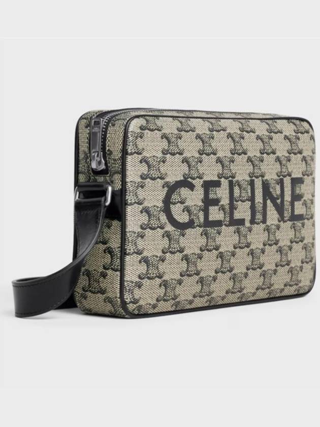 Triomphe Logo Print Medium Messenger Bag Beige - CELINE - BALAAN 4