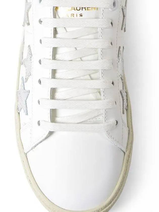 Star Patch Low Top Sneakers Black White - SAINT LAURENT - BALAAN 5