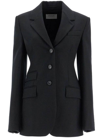 Office Stretch Wool Jacket Black - MAX MARA SPORTMAX - BALAAN 2