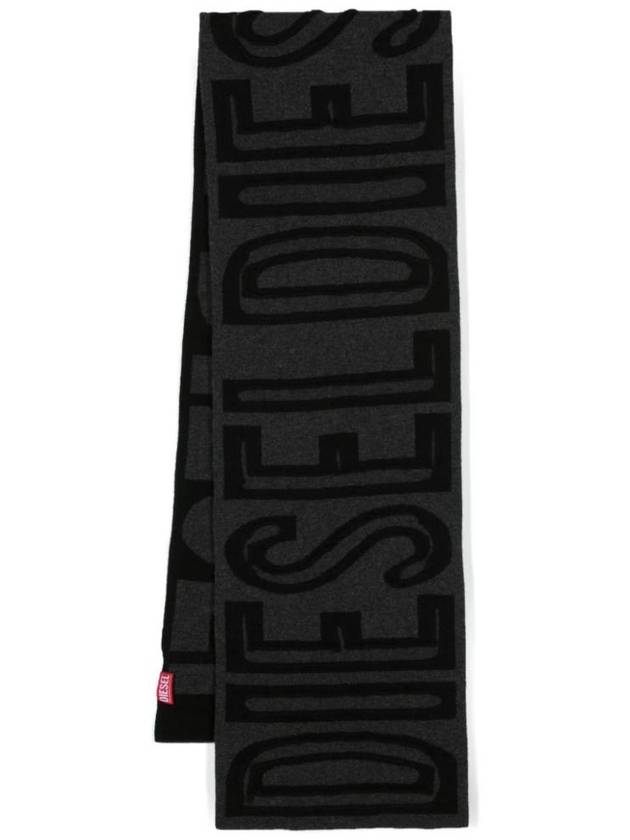 K-Rest Wool Scarf Black - DIESEL - BALAAN 1