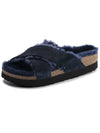 Daytona Shearling Suede Slippers Navy - BIRKENSTOCK - BALAAN 2