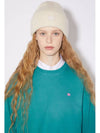 Small Face Logo Beanie Oatmeal Melange - ACNE STUDIOS - BALAAN 7