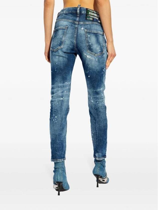 Medium Heritage Rammendo Wash Cool Girl Jeans Blue - DSQUARED2 - BALAAN 5