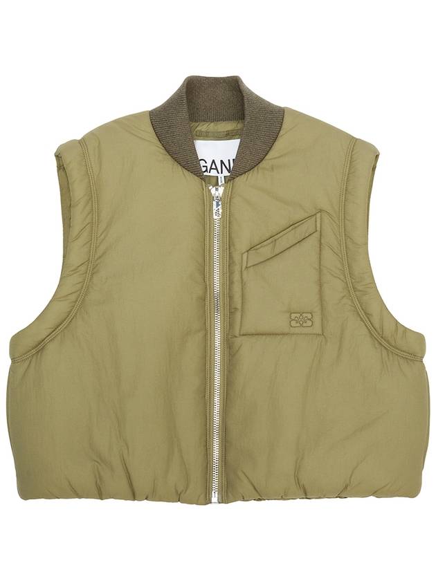 Quilt Vest Green - GANNI - BALAAN 2