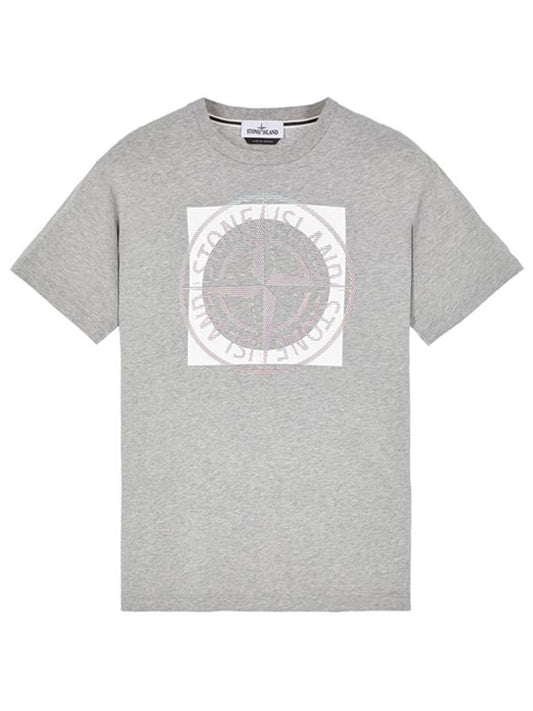 Compass Logo Printing Short Sleeve T-Shirt Grey - STONE ISLAND - BALAAN 2