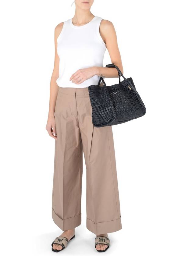 Abba Twill Wide Pants Camel - S MAX MARA - BALAAN 3