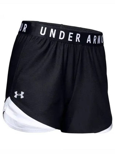 Women s Play Up 3 0 Shorts Black White - UNDER ARMOUR - BALAAN 1