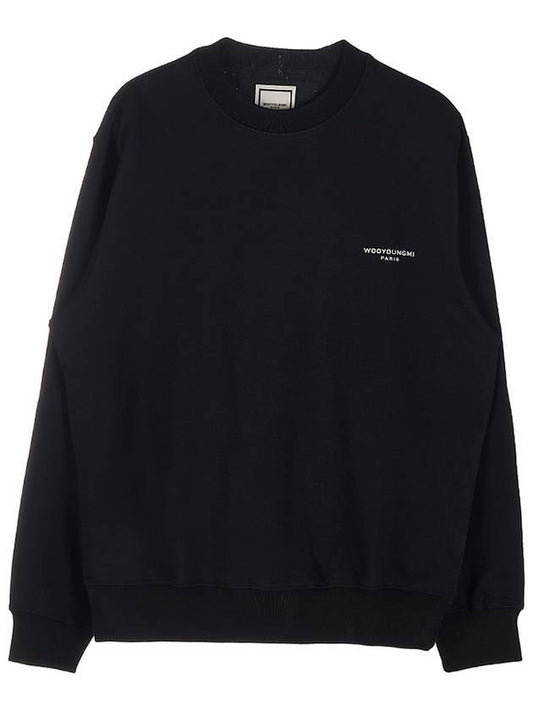 Square Label Patch Sweatshirt Black - WOOYOUNGMI - BALAAN 1