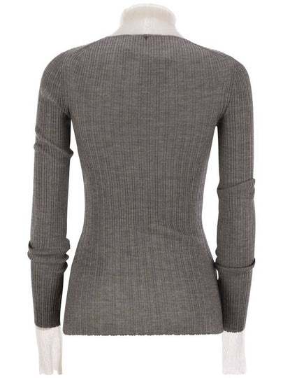 DERRIS - Turtle neck sweater with directional ribbing - MAX MARA SPORTMAX - BALAAN 2