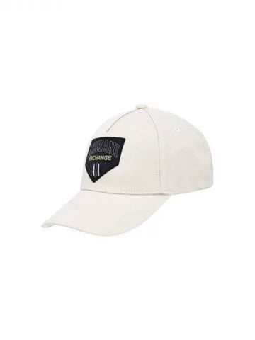 Men s Glitter Logo Patch Ball Cap Light Beige 271895 - ARMANI EXCHANGE - BALAAN 1