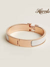 Clic H Bracelet Rose Gold Blanc - HERMES - BALAAN 3