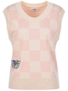 Flee checkerboard knit vest MK3SV069BEG - P_LABEL - BALAAN 10