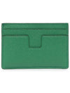 TF Logo Leather Card Wallet Green - TOM FORD - BALAAN 3