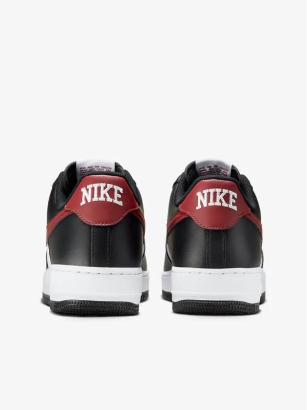 Air Force 1 '07 Low Top Sneakers Black Dark Team Red - NIKE - BALAAN 7